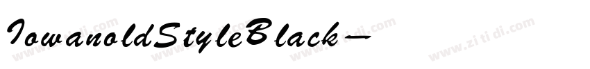 IowanoldStyle Black字体转换